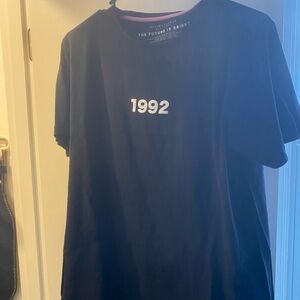 Denim & Flower Black Tee size Large